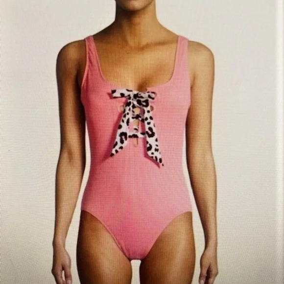 No Boundaries‎ Pink Lace-up One Piece L NWT - Picture 1 of 8